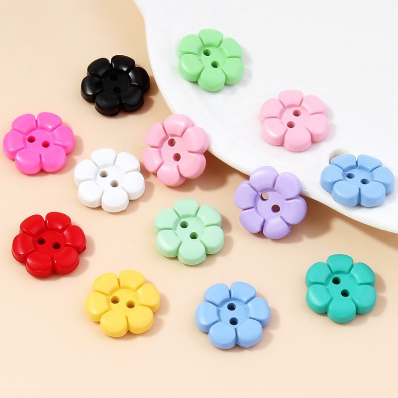 Button Hole Cutter - Boutons de fleurs en résine colorés
