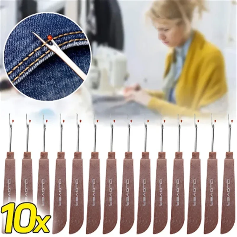 Seam Ripper Tool - Coupe-fil en acier, manche en bois