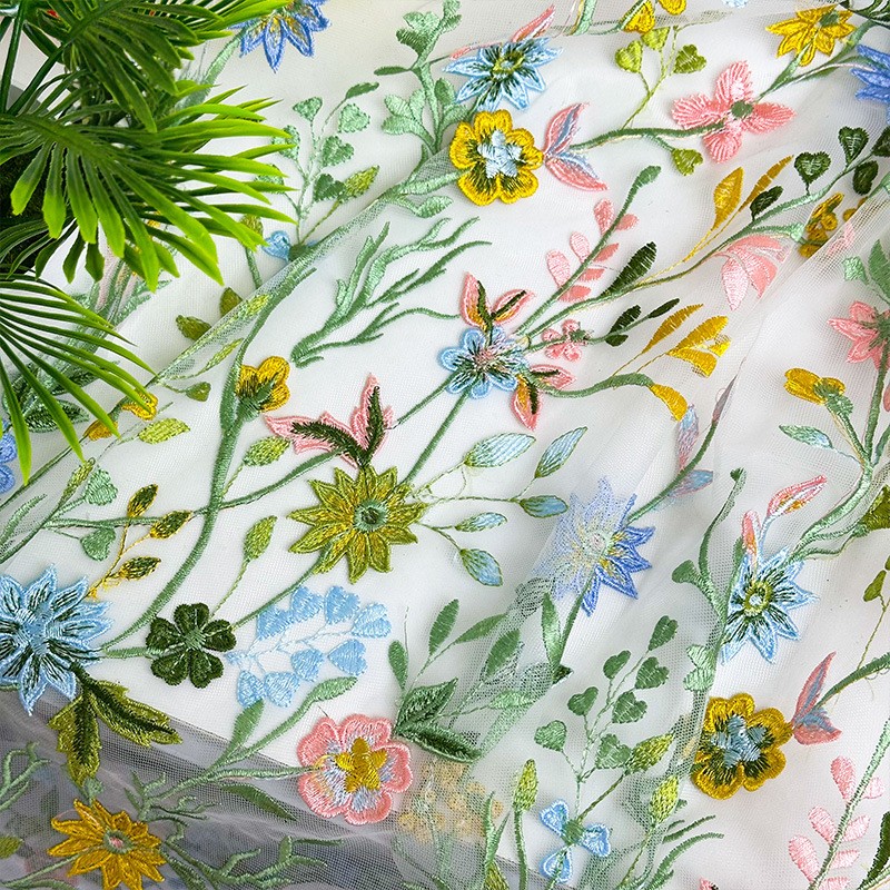 Tissu en dentelle de tulle bro - Textile And Sewing Materials avis et prix